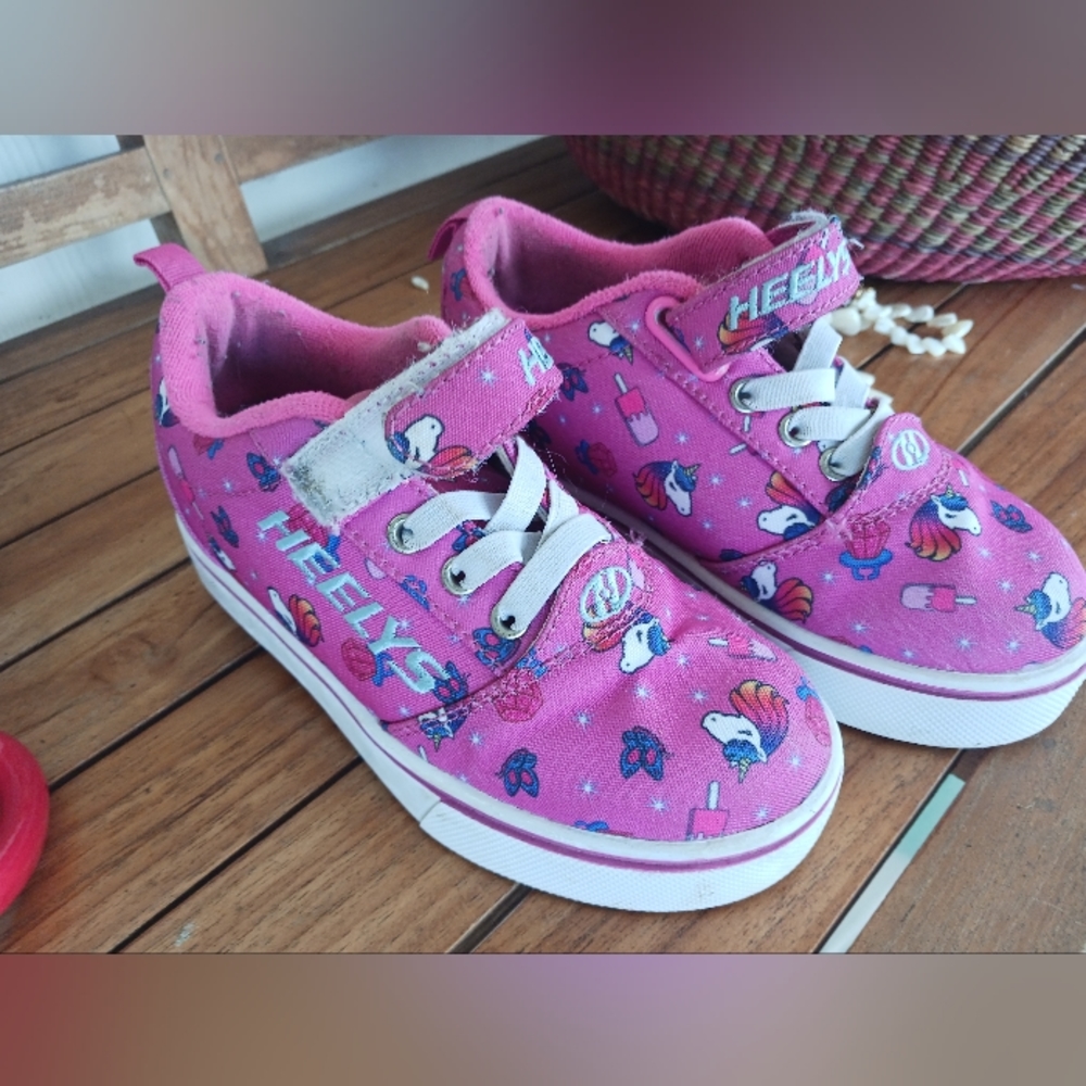 Pink Heelys Unicorn- size 13